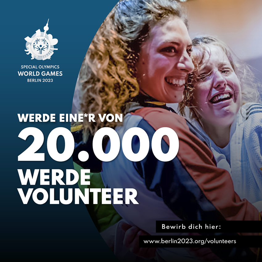 Volunteers gesucht - Special Olympics World Games Berlin 2023